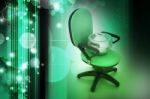 Executive Chair With Money Container Stock Photo