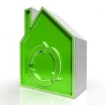 Eco House Shows Environmentally Friendly Home Stock Photo