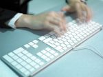 Speedy Typing With Keyboard Stock Photo