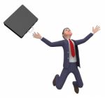 Businessman Falling Indicates Accident Over And Executive 3d Ren Stock Photo