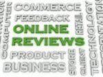 3d Image Online Reviews  Issues Concept Word Cloud Background Stock Photo