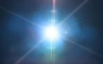 Abstract Digital Lens Flare Light.beautiful Sunlight Effect.natural Lens Flare In Space Stock Photo
