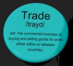 Trade Definition Button Stock Photo