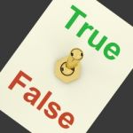 True And False Switch Stock Photo