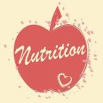 Nutrition Apple Means Food Nourishment And Nutriment Stock Photo