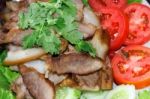 Thai Spicy Minced Meat Salad Stock Photo