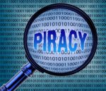 Computer Piracy Represents Patented Copyright 3d Rendering Stock Photo