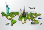 Travel The World Monuments Concept Stock Photo