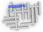 3d Diversity Concept Word Cloud Stock Photo