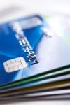 Credit Card Stack Stock Photo