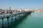 Worthing, West Sussex/uk - April 20 : View Of Worthing Pier In W Stock Photo