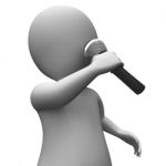 Singer Singing Shows Music Songs Or Karaoke Talent Concert Stock Photo