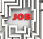 Job In Maze Shows Finding Jobs Stock Photo