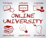 Online University Represents Web Site And College Stock Photo