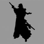 Samurai Silhouette Stock Photo