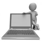 Laptop With Copyspace Showing Browsing Web Online Stock Photo