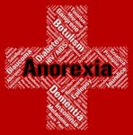 Anorexia Word Represents Food Aversion And Ailment Stock Photo