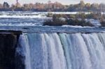 Beautiful Closeup Of Amazing Powerful Niagara Waterfall Stock Photo
