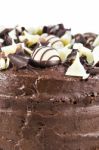 Luxury Homemade Chocolate Cake Stock Photo
