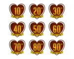 Anniversary Badges Collection Stock Photo