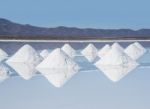Salt Lake - Salar De Uyuni In Bolivia Stock Photo