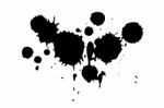 Abstract Black Ink Splash Stock Photo