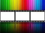Filmstrip Copyspace Indicates Colour Splash And Color Stock Photo