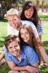 Group Of Young Couples Enjoying Stock Photo