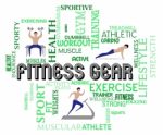 Fitness Gear Means Exercising And Gym Equipment Stock Photo