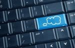 Keyboard With Cloud Symbol Stock Photo