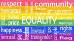 Illustration Of Equality Word Lettering Isolated On Lgbt Flag Co Stock Photo