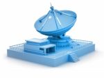 Tele Communication System. Satellite Dish Stock Photo