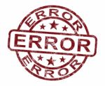 Stamp Showing Error Word Stock Photo