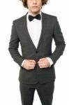 Cropped Image Of A Man In Tuxedo Stock Photo