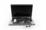 Stethoscope With Laptop Stock Photo