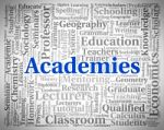 Academies Word Shows Military Academy And College Stock Photo