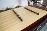 Wooden Thai Dulcimer Traditional Musical Instrument Stock Photo