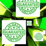 Guarantee On Cubes Shows Certificated Item Stock Photo