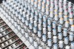 Sound Mixer Control Panel. Sound Controller Recording Studio. Mu Stock Photo
