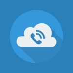Cloud Computing Flat Icon. Handset Stock Photo