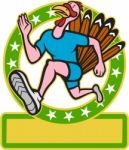 Turkey Run Runner Side Cartoon Stock Photo