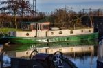 Narrowboat On The River Great Ouse At Ely Stock Photo
