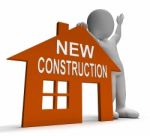 New Construction House Shows Newly Built Property Stock Photo