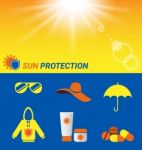 Item For Sun Protection And Sun Shine Stock Photo
