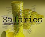 Salaries Word Indicates Income Money And Pay Stock Photo