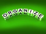 Organize Blocks Represent Organization Management And Establishe Stock Photo