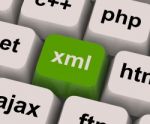 Xml Programming Computer Key Stock Photo