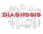 Diagnosis Words Shows Diagnosing Health And Disease Stock Photo