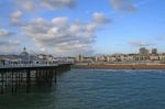 Brighton Beach And Pier Stock Photo