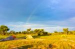 Camp Ground Near Kasane In Botswana Stock Photo